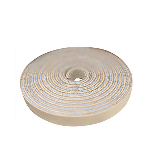 Tofl Genuine Top-Grain Leather Strap | 72 Inches Long | 3/8 Inch Wide | 1/8 Inch Thick (7-8 Oz) | 1 Leather Strip For Diy Arts & Craft Projects, Clothing, Jewelry, Wrapping | Beige #TOP6