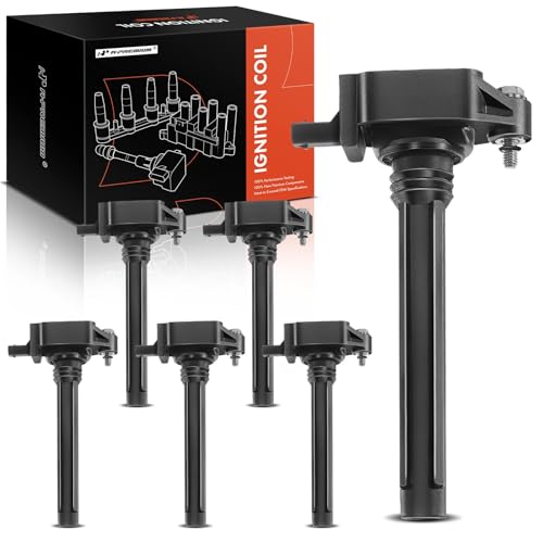 A-Premium Ignition Coil Packs Compatible with Chrysler, Dodge, Jeep & Ram Vehicles - V6 3.2L, 3.6L - 300 2011-2022, Durango 2011-2015, Grand Cherokee 2011-2017, 1500 2013-2019, Wrangler, Set of 6