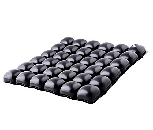 Cuscino Per Sedie A Rotelle Anti-Decubito Cuscino Acne Cuscino Traspirante Paziente Cuscino D'anca Cuscino Gonfiabile,Black,420Mmx420mmx40mm