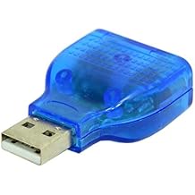 1pcs USB Male to Dual PS2 Female Adapter Converter Use For Keyboard Mouse Connector Converter Mouse Adapter Plug & Play - Blue