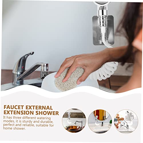 Manguera aspersor de ducha con extensión de grifo para baño 7