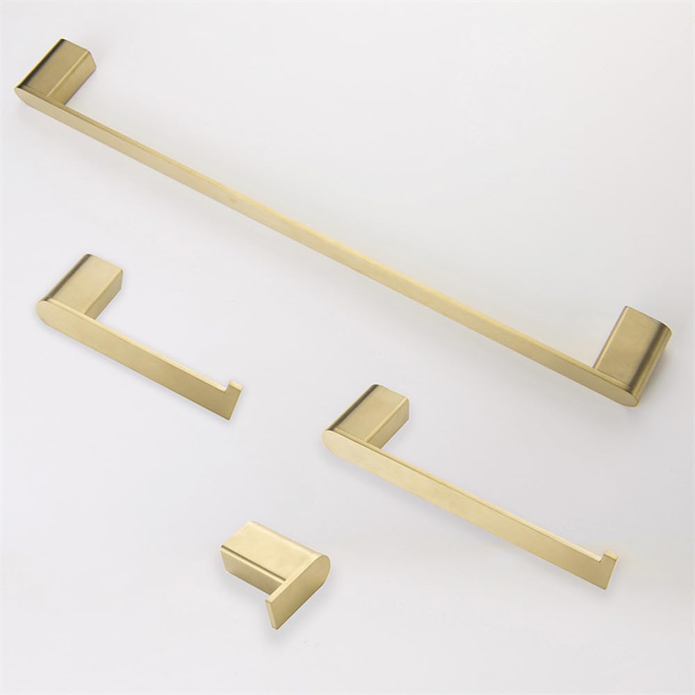 Juego de accesorios de baño con barra para toallas, portarrollos y gancho de acero