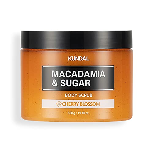 Gommage corps KUNDAL Macadamia exfoliant sucre Cherry Blossom 550g
