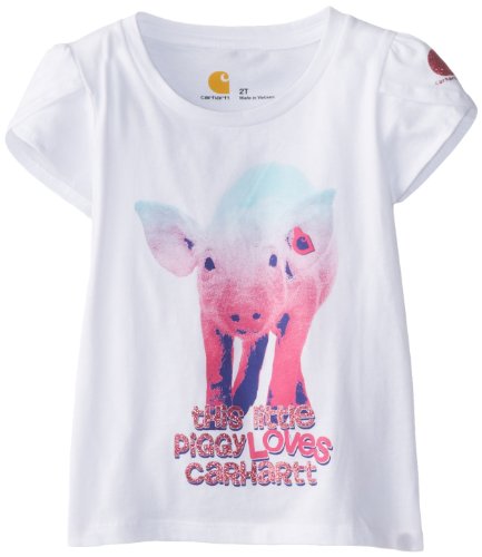 Image of Carhartt Girls 2-6X Little Piggy Tulip Sleeve T-Shirt