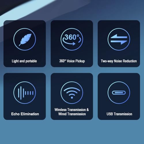 Microphone de conférence omnidirectionnel à 360 degrés avec connexion USB et Bluetooth PC - 7