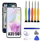VUXYIT Compatibile con Samsung Galaxy A35 5G SM-A356E, SM-A356E/DS, SM-A356B, SM-A356B/DS, ricambio per touch screen, digitalizzatore e display LCD [con cornice] [senza funzione di impronte digitali