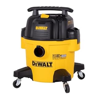 DEWALT 6 Gallon STEALTHSONIC Wet Dry Shop Vac, 5 Peak HP Shop Vacuum Wet and Dry, Ultra Quiet Shopvac with Powerful Suction, Wet Dry Vacuum Cleaner for Home, Garage, Workshop, Jobsite, DXV06P-QT