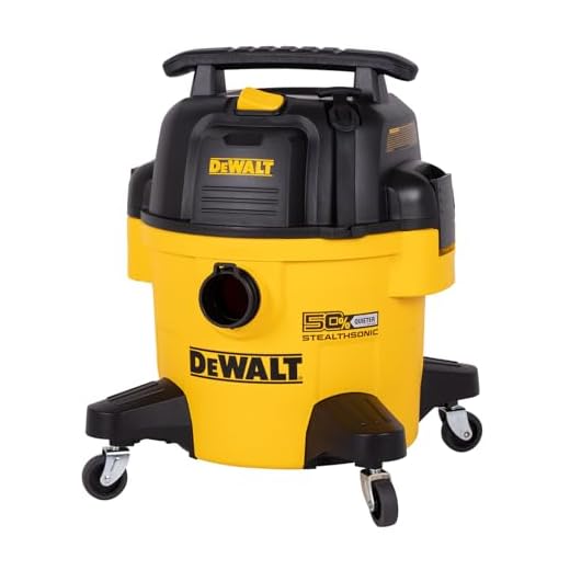 DEWALT STEALTHSONIC Wet Dry Shop Vac 6 Gallon, Shop Vacuum Wet and Dry 5 HP, Ultra Quiet Shopvac with Powerful Suction, Wet Dry Vacuum Cleaner for Home, Garage, Workshop, Jobsite, DXV06P-QT
