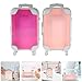 FOMIYES 2pcs Simulation Trolley Case Makeup Case Mini Suitcase Mini Luggage Empty Lash Container Makeup Tool Organizer Eyelash Holder Case Suitcases