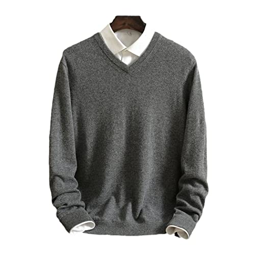 Pull en cachemire homme col en V épais contre le froid hivernal style bureau