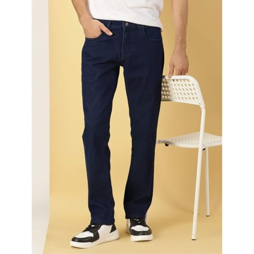 Image of Blue Jeans for Men Regular Fit - Cotton Jeans Pant for Men, Regular Denim Jeans for Boys - Light Fade Jeans for Men