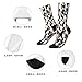 XZDWPY White African triangles Unisex Mid-Calf Socks 2 Black-2 Polyester Skin-Friendly Moisture-Wicking Fashionable Crew Socks