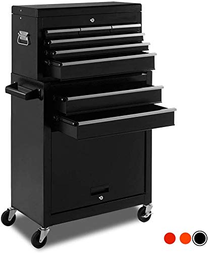 High Capacity Rolling Tool Chest with Wheels and Drawers, 8-Drawer Tool Storage Cabinet,Detachable