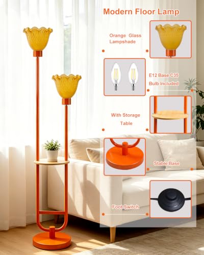 Image of Lightdot Globe Floor Lamp with LED Bulbs Included, Dimmable Floor Lamps,Unique Modern Standing Tall Lamp for Bedroom Living Room /Sofa Beside /Corner Decor-Gold