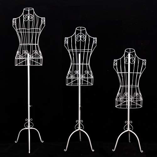 Female Black Metal Steel Wire Mannequin Dress Form Home Arts, Crafts