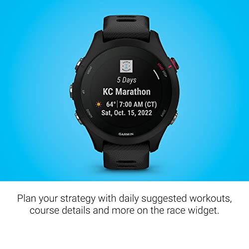 Image of Garmin Forerunner 255S Music, Smaller GPS Running Smartwatch with Music, Advanced Insights, Long-Lasting Battery, Black