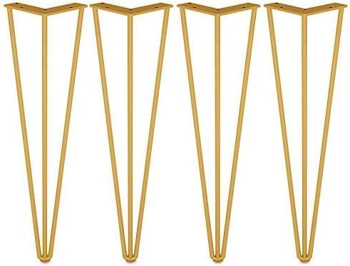 Ventuos 3 Rod Gold Heavy Duty Gold Finish Hairpin Metal Leg for Sofa Leg,Desk Legs, for Any DIY Furniture Leg (3 Rod 14 INCH, Gold) (B0CKXS1FQS) Amazon Price History, Amazon Price Tracker