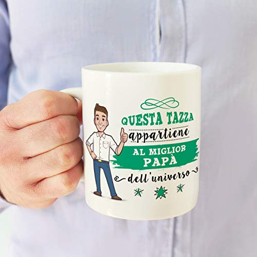MUGFFINS (Taza en italiano) Papá. Tazas de café originales y desayuno para regalar papa. Esta taza pertenece al mejor… - Imagen 6