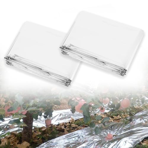 Majatou Majatou foglio di copertura in lamina metallizzata 2 pezzi pellicola riflettente per pianta in argento accessori per la luce per coltivazio della serra giardino 210 * 120 cm