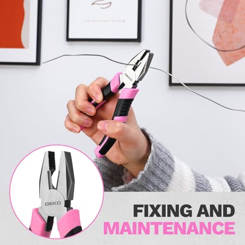 DEKOPRO 86PCS Pink Tool Set for Women