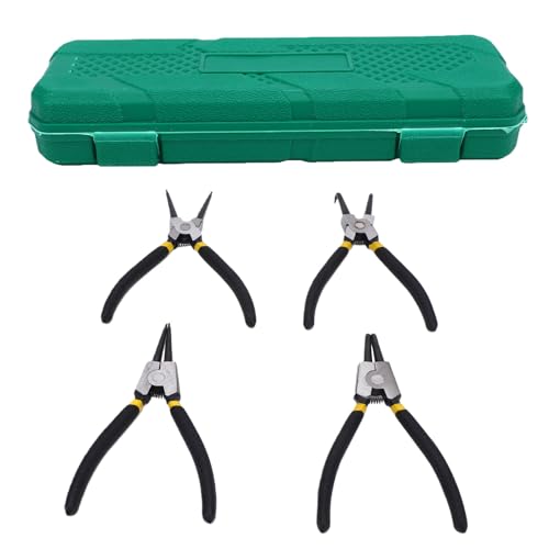 Alicates para anillos de retención de 4 piezas para desmontar clips sin dañarlos 7