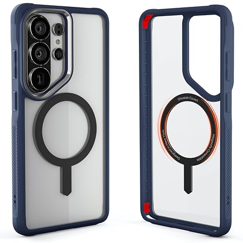 Image of Ghostek Covert Clear S26 Ultra Case MagSafe Compatible with Magnetic Ring, Slim Thin Shockproof Phone Cover Designed for 2026 Samsung Galaxy S26 Ultra (6.9 inch) (Blue Matte)