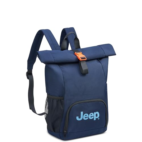 Jeep JS016D Mochila de viagem rolltop, azul-marinho, laptop de 15,6 polegadas, Azul marino, 15.6' Laptop, Jeep Mochila de viagem para laptop Js016d Rolltop