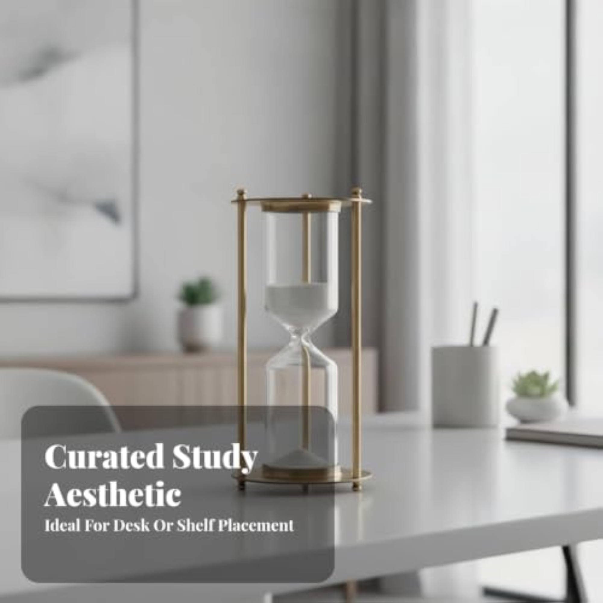 Elegant Hourglass with Metal Frame