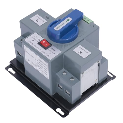 Interruttore di trasferimento automatico Dual Power, 63 A/220 V, interruttore di emergenza, commutazione di rete, funzionamento automatico, interruttore di trasmissione per casa, impianti solari (4 P