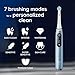 Oral-B iO9 Electric Toothbrush For Adults, Oral B Electric Toothbrushes, App Connected Handle, 1 Toothbrush Head and Charging Travel Case, 7 Modes with Teeth Whitening, 2 Pin Plug, White