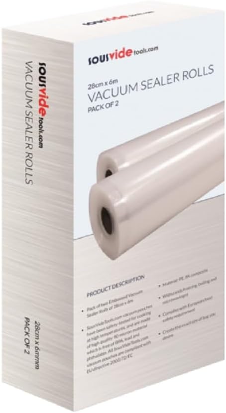 SousVideTools [SVT-07002] Vacuum Sealing Film (28cm x 6m) x2 Rolls
