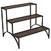 Produktbild MBM 169481 Blumentreppe Romeo eckig, 57 x 70 x 60 cm, Eisengestell Flächenfarbe marone antik