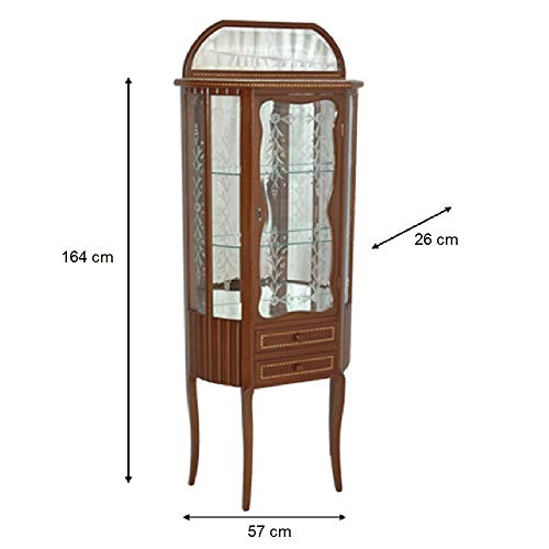 Cristaleira Classica Madeira Vidro Luiz XV ALS 27