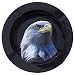 NeraNena Ashtray Outdoor Indoor Round Metal Ashtrays 5.1 Inch (Black Eagle)