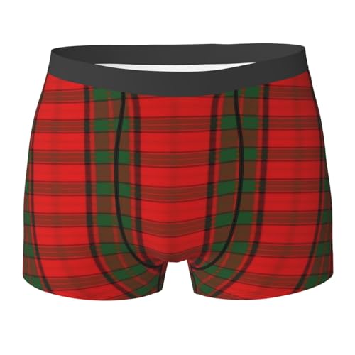 SHAOMABA Scottish Clan Maxwell Tartan Plaid Cool, Breathable And Comfortable Fashionable Flat Corner Underwear Black