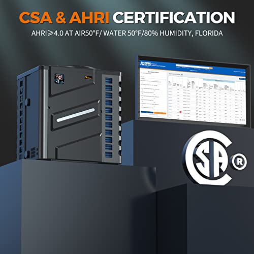 DR. Infrared Heater DR-1100HP Full DC Inverter 110,000 BTU Heat Pump In-Ground and Above-Ground Swimming Pools, WiFi Smart Control via APP, Black