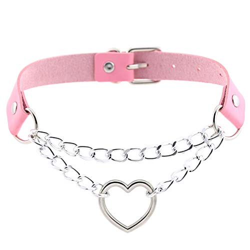 Cuoio Punk Collane del Choker di Fascino del Cuore...