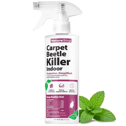 NatureStop Carpet Beetle Killer Spray for Indoor Use Fast-Acting Treatment for Carpet Beetles & Larvae 16 oz (475mL)