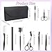 Professional Eyebrow Shaping Grooming Kit,8PCS/SET Eyebrow Grooming Kit with Leather Bag Eyebrow Trimming Kit With Razor Eyebrow Scissors Eyebrow Brush for Women & Men(Black)