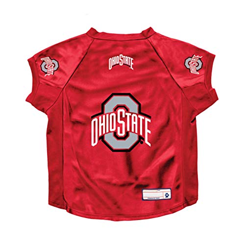 Littlearth NCAA Ohio State Buckeyes Stretch Pet Jersey Team Color Big Dog