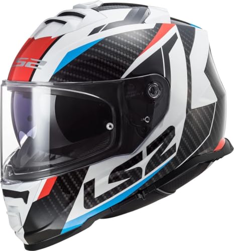 LS2 ti offre il suo casco da moto integrale, l'FF800 - STORM II: Schermo 3D in policarbonato incolore con trattamento antigraffio Viene fornito con pellicola Pinlock standard Protezione solare retrattile integrata In policarbonato KPA riconosciuto per la sua resistenza agli urti per un peso di 1550 g+/-50 EPS multi-densità per un assorbimento degli urti ottimizzato Chiusura del sottogola con fibbia micrometrica rapida ed efficiente