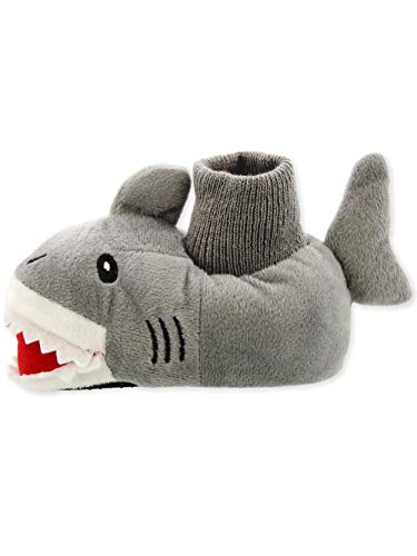 Yankee Toy Box Plush Shark Fish Toddler Boys Girls Sock Top Slippers (7-8 M Us Toddler, Shark Grey) #TOP2