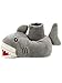 Yankee Toy Box Plush Shark Fish Toddler Boys Girls Sock Top Slippers (7-8 M US Toddler, Shark Grey)