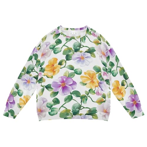 JUNZAN Beauty Portulaca Grandiflora White Little Boys Sweatshirt Hoodie Fleece Hoodie for Boys Athletic 4T