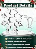 ZONICE 18-in-1 Snowflake Multi Tool – Stainless Steel with Bottle Opener & Wrench,Compact EDC Tool for Camping,Fishing,Hiking, Stocking Stuffers,Gifts for Men,Dad,Husband (Silver + Black)