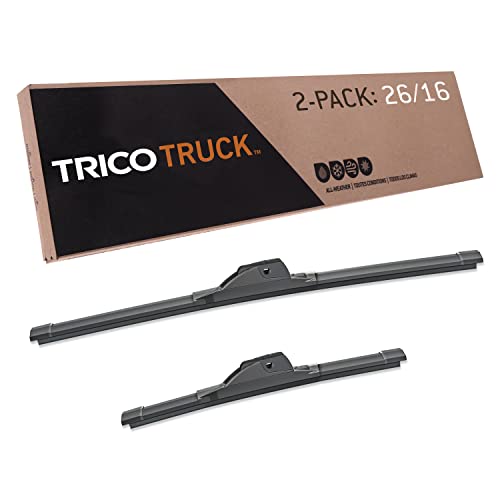 Image of TRICO Solutions Truck 26 Inch & 16 Inch Pack of 2 High Performance Automotive Replacement Windshield Wiper Blade for Select Toyota, Hyundai, Kia, Subaru, and Ford Models (58-2616)
