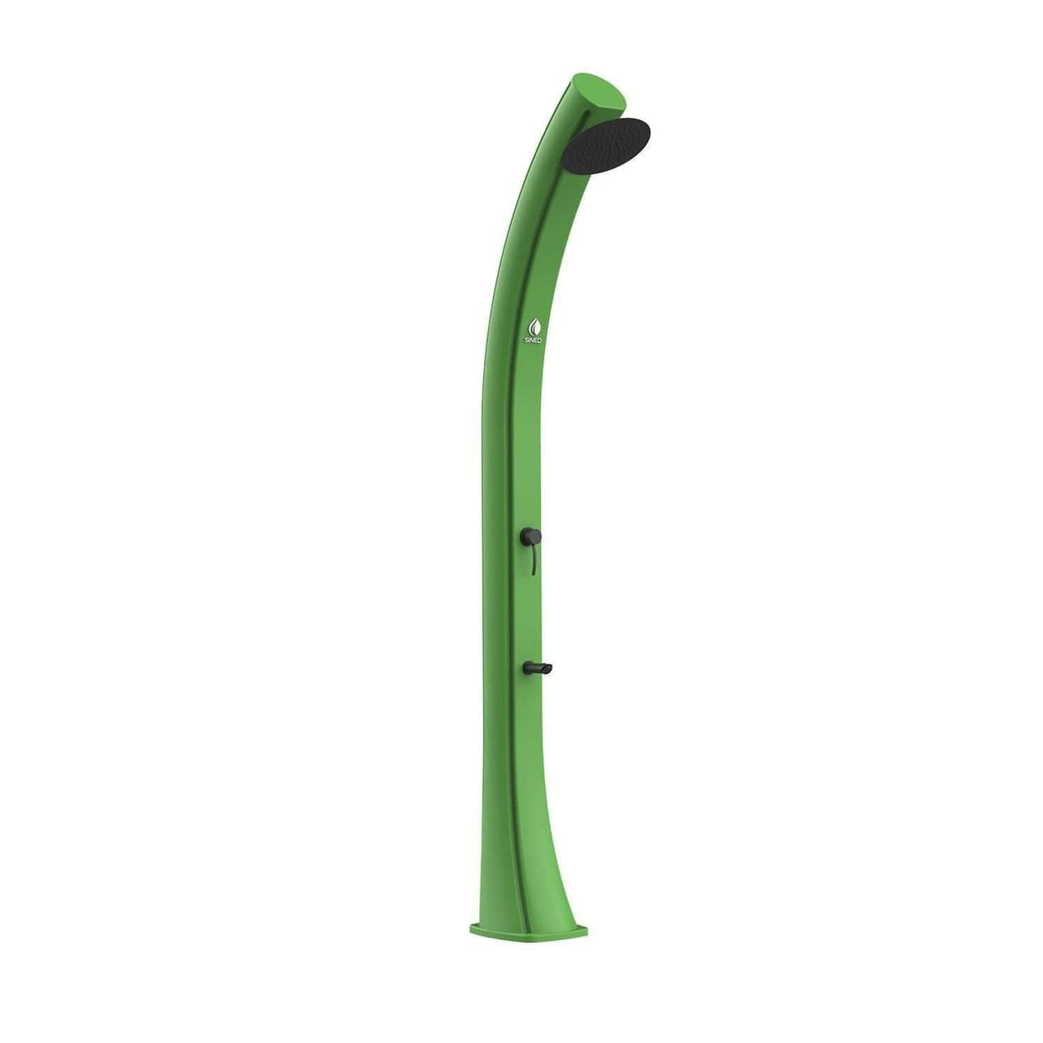 Sined Sole XXL Doccia a Riscaldamento Solare Curva Grande Serbatoio 40 Litri Verde