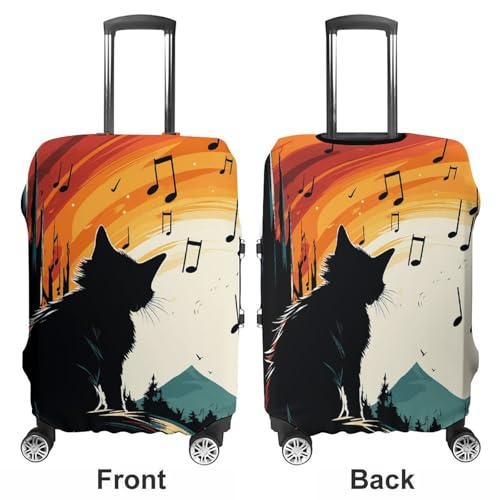 Carry on Luggage Cover Cat Silhouette Suitcase Covers for Luggages Tsa Approved Travel Luggage Sleeve Protector Elastic Suitcase Protector Anti-Scratch Washable Fits 19-30 Inch Case -M3