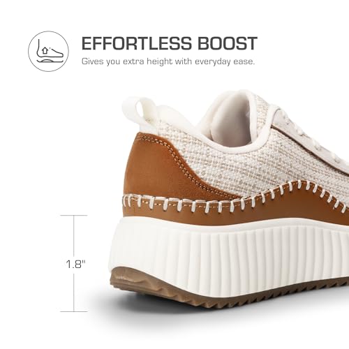 Image of DREAM PAIRS Women Chunky City Tweed Comfortable Casual Platform Fashion Sneaker