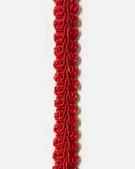1 Pcs 1/2" Red Chinese French Gimp Braid Trimming 8 Continuous Yards -Rk5